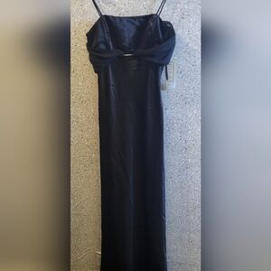 Fiesta, Maxi ,Black Formal/ Evening Gown,Lace /Satin /Rhinestones,Women's Size M